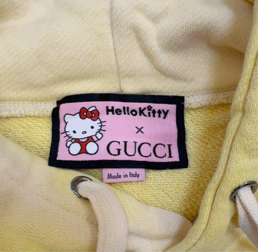 GUCCI x Hello Kittyパーカー アンティーク加工 厚手 L