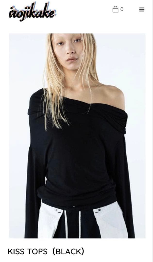 【完売品】irojikake KISS TOPS (BLACK)