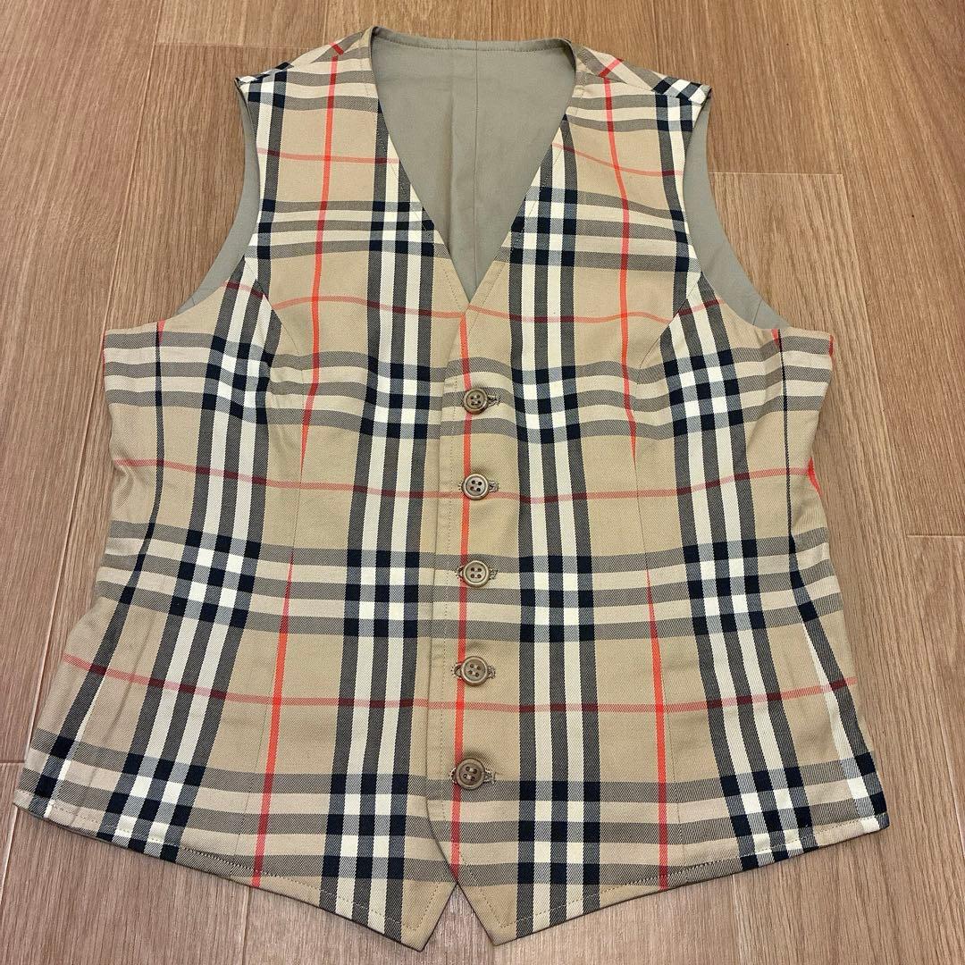 【美品】Burberrys リバーシブルベスト ノバチェック Mサイズ