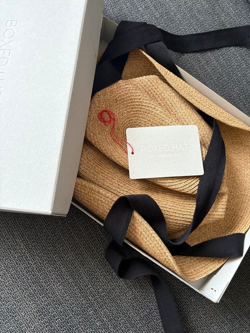 【beetle様】マチュアーハ BOXハット7cmブリム ガーデンリボン 日本製