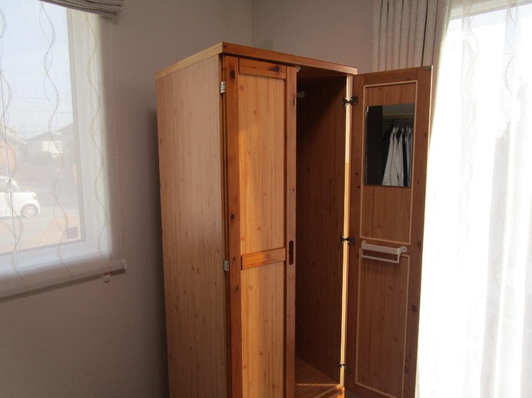 ロッカータンス　クローゼット　洋服タンス　カントリー　木目　レトロ　小型