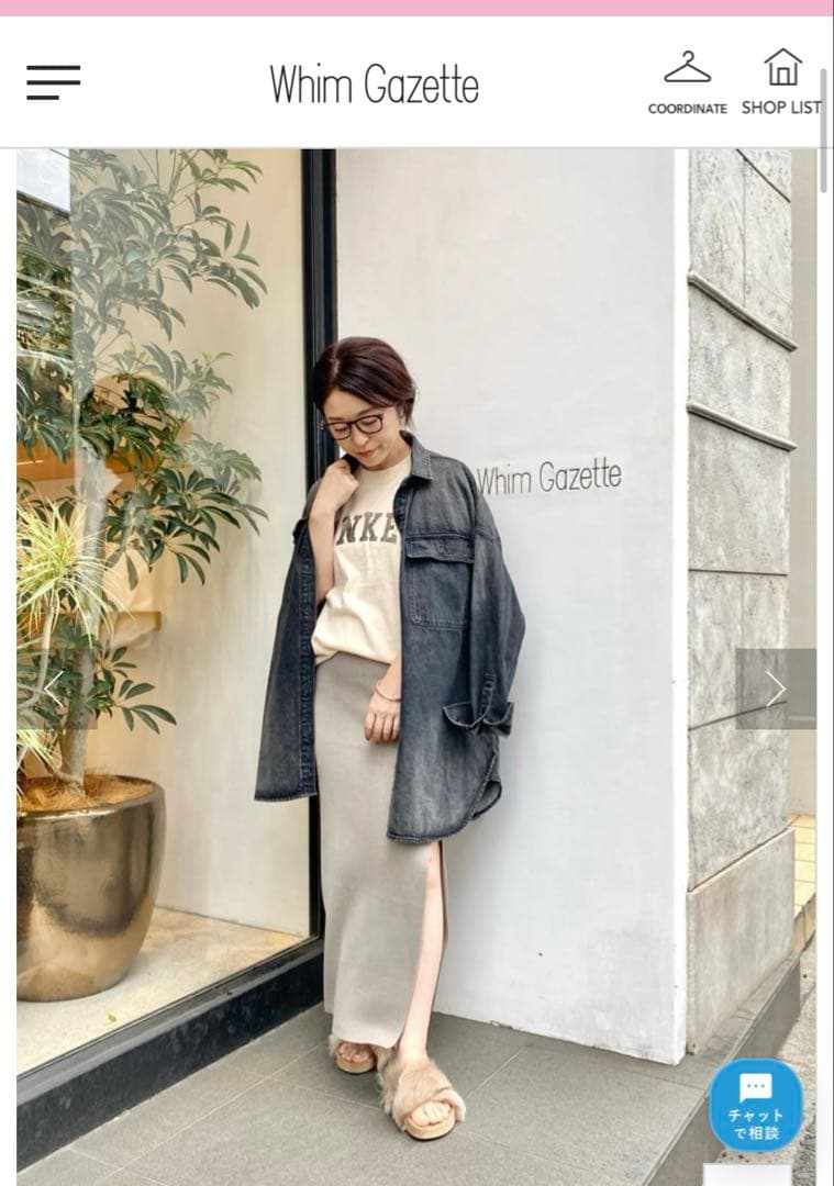 美品★ DENIMシャツワンピース