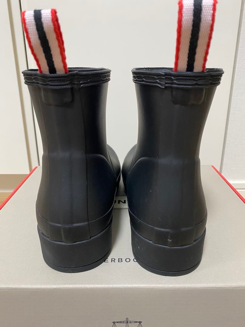 【極美品】Hunter ハンター　レインブーツ　長靴　梅雨　黒　正規品23.5