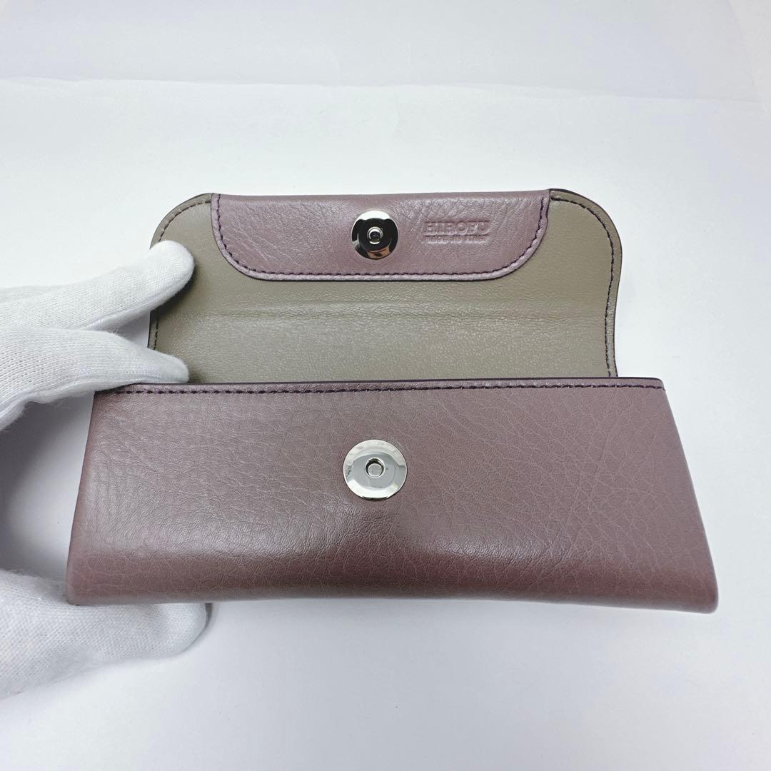 極美品 HIROFU ヒロフ レザー メガネケース 眼鏡ケース