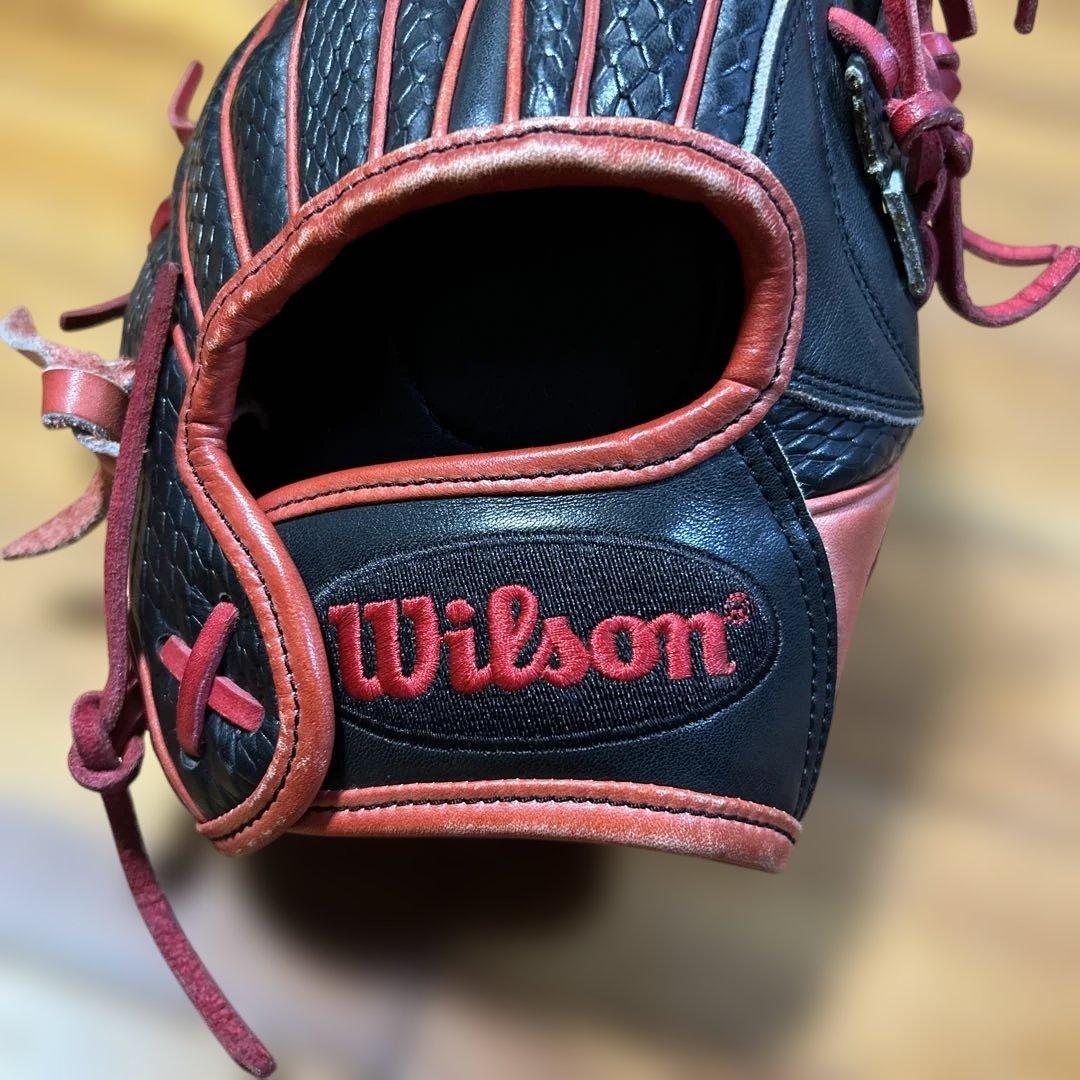 Wilson A2000 軟式グローブ 黒/赤