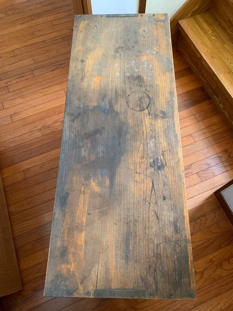 古道具ガラス戸棚　アンティーク棚