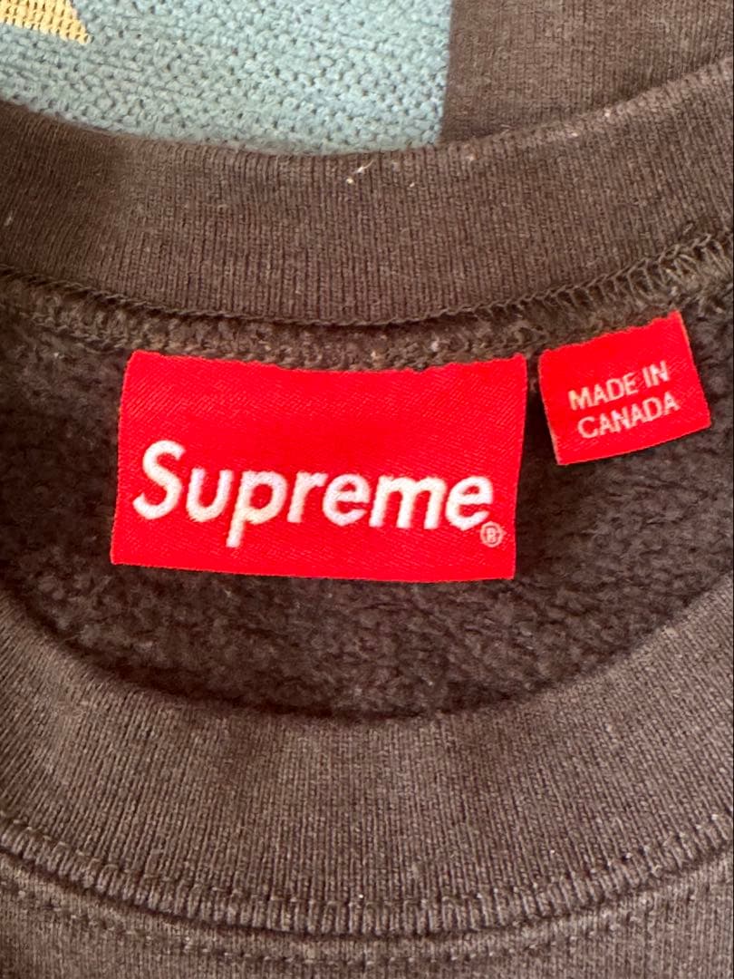 Supreme ブラック クルーネック トレーナー