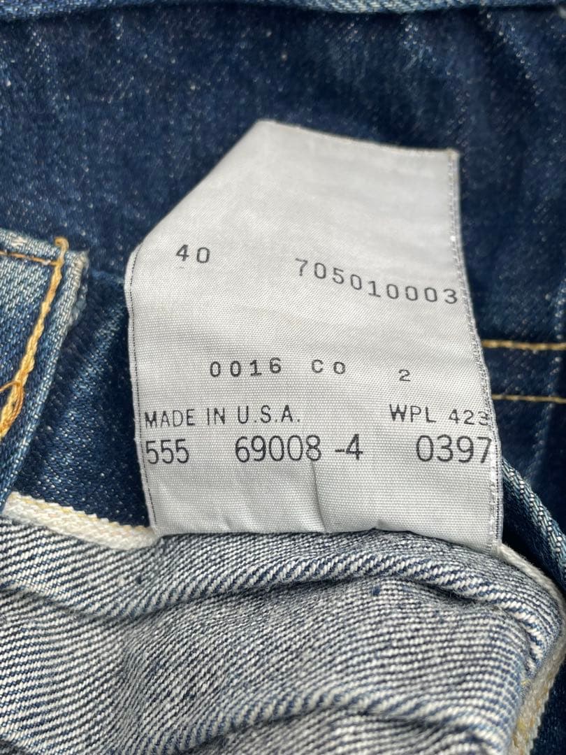 levi's 506xx 1st 40 555 バレンシア　90s 復刻　濃紺