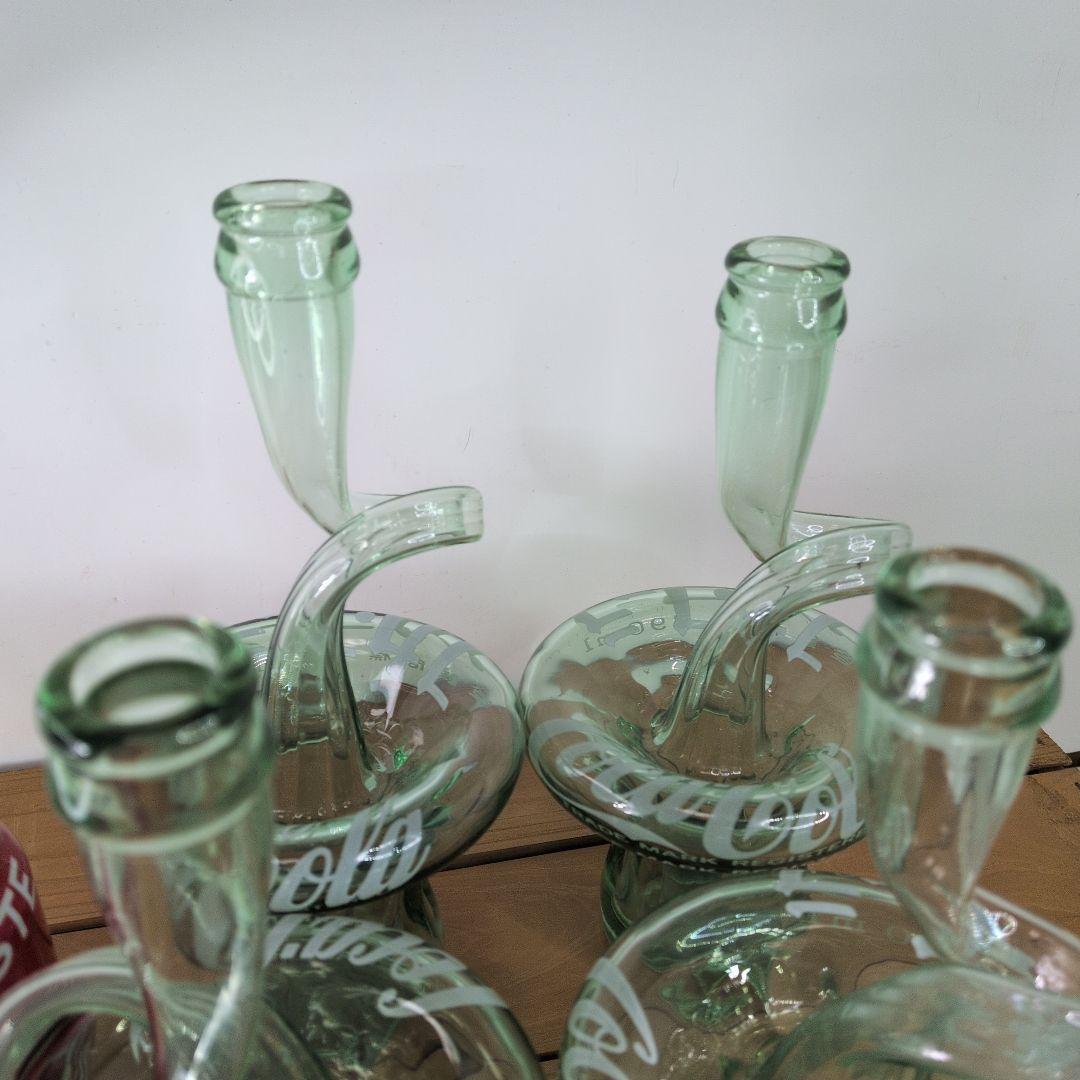 ondo【 ヴィンテージ 】 コカコーラ／変形ボトル型ガラス瓶／4本セット