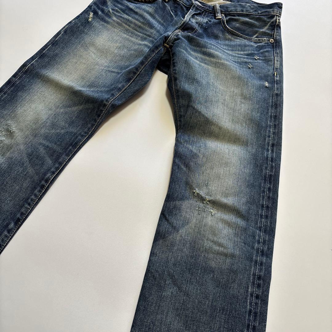 ヒステリックグラマー　ビンテージ加工　スタッズ　デニムパンツ