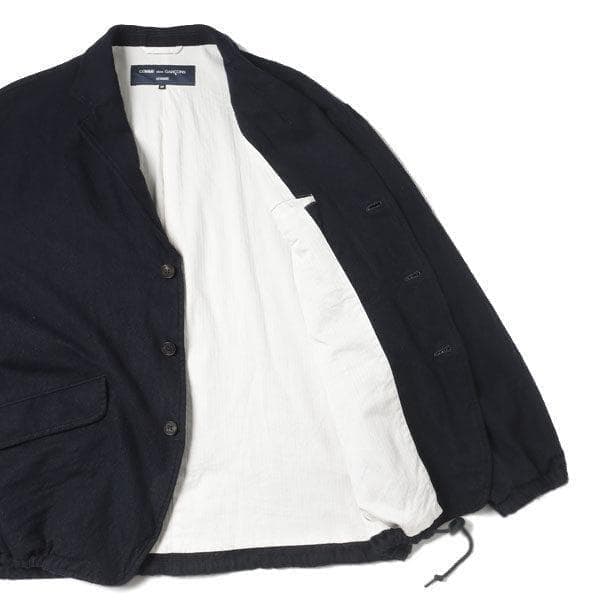 コムデギャルソンオム　25AW　ウールサージ 製品縮絨 ジャケット　黒　L　新品