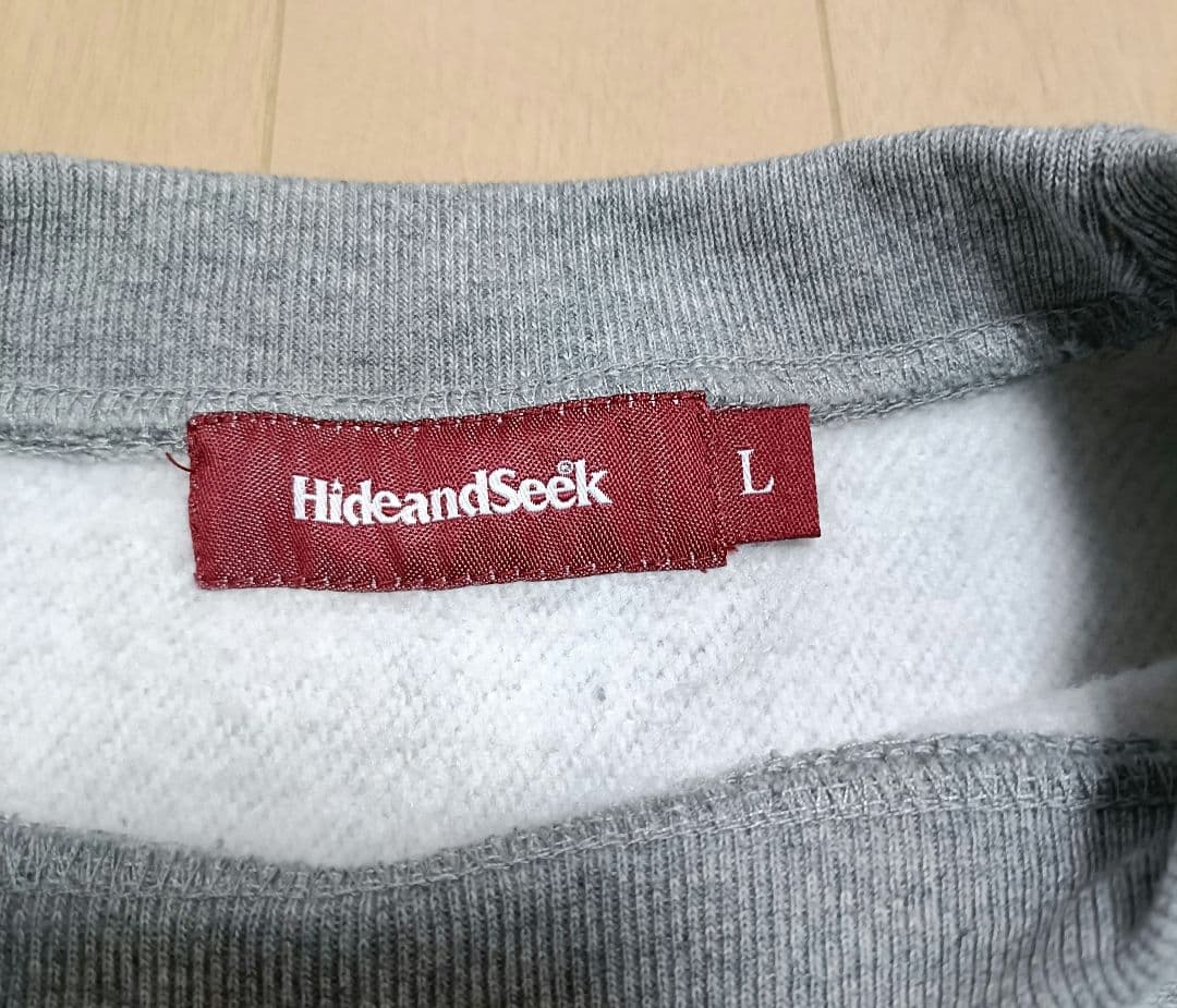 Hide And Seek グレー トレーナー スウェット Lサイズ