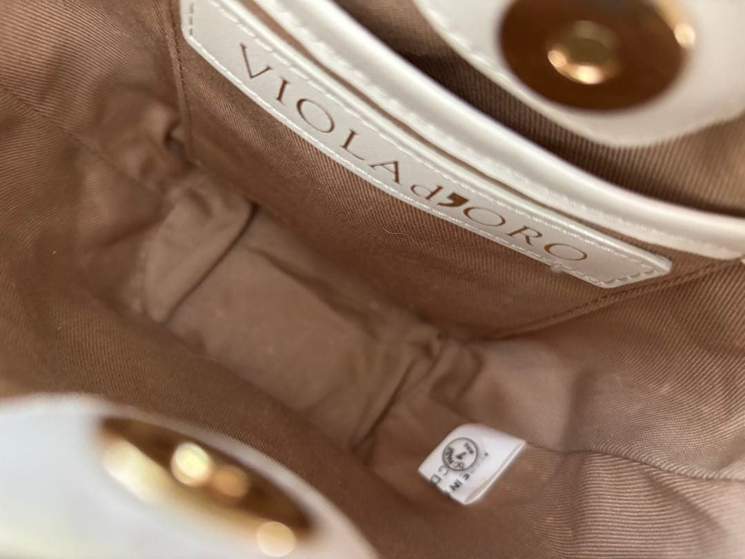 VIOLA d'ORO かごバッグ ベージュ 2WAY