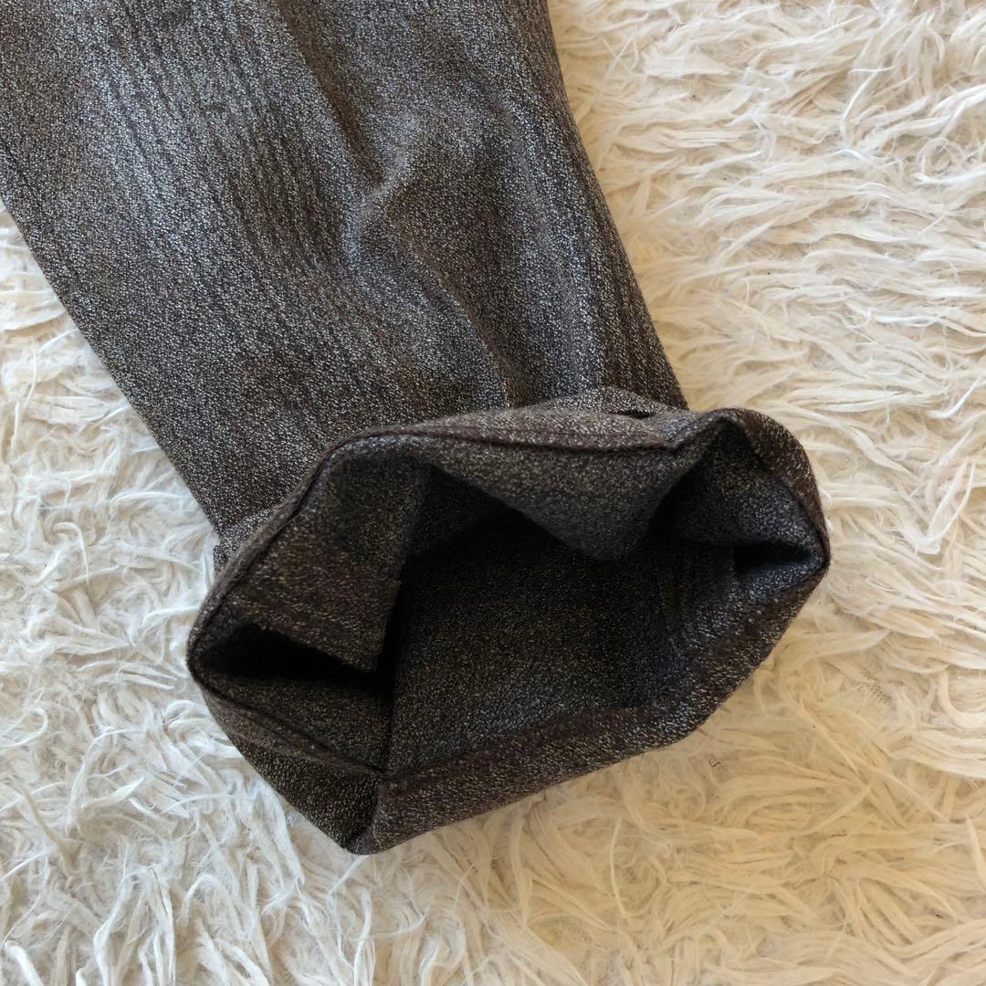 【現行 極美品 XL】エトロ　スラックス　茶　木目柄　ウール100%　ペイズリー