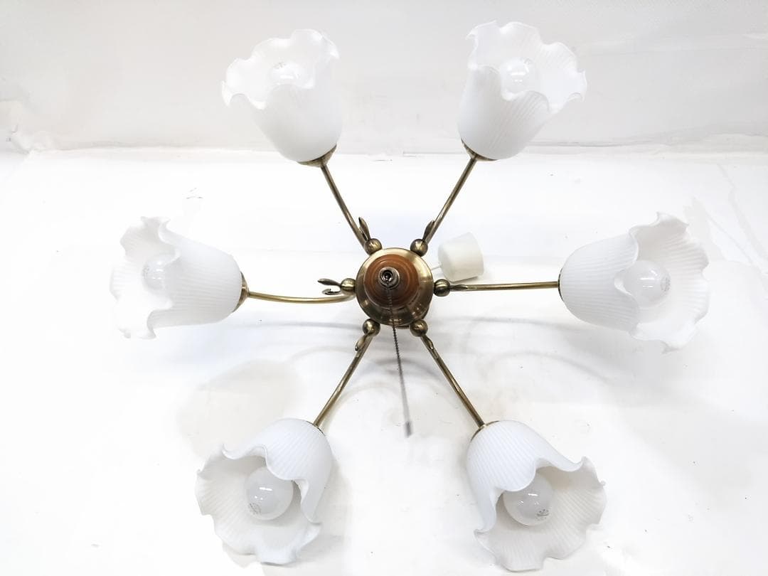 コイズミ BAE5601 アンティーク調 シャンデリア 照明器具 6灯★