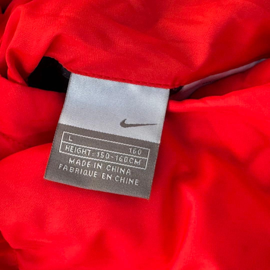 00s Nike ダウンジャケット リバーシブル ロゴ刺繍 チェック 水色