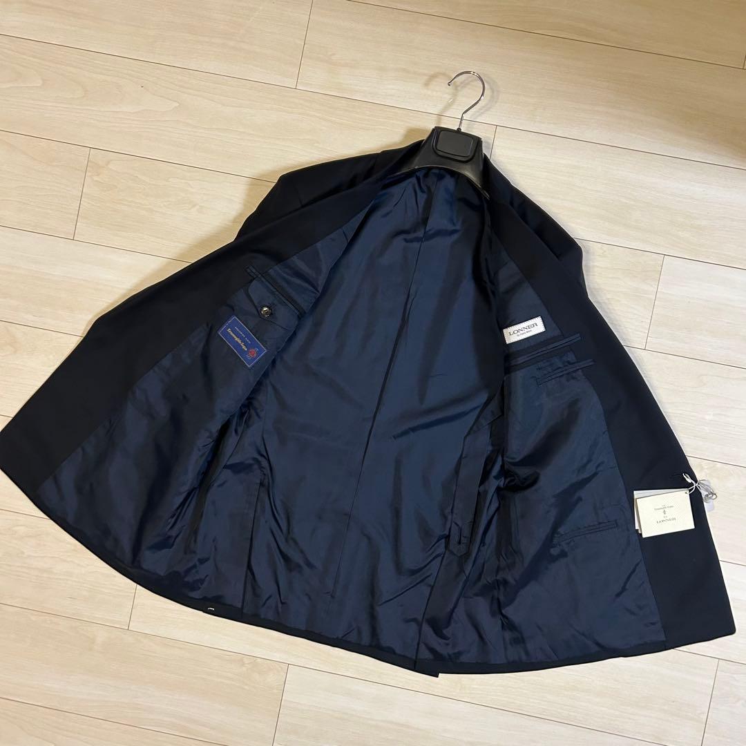【新品】LONNER×ゼニア 濃紺 ダブルブレスト スーツ 94-A6 イタリア