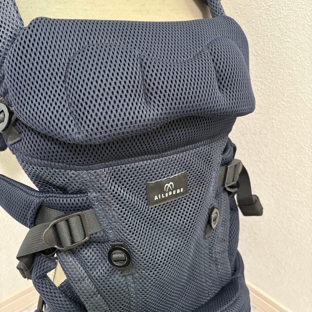 美品✨清潔✨手洗い済✨エールべべ ベビーキャリア　メッシュコンパクト