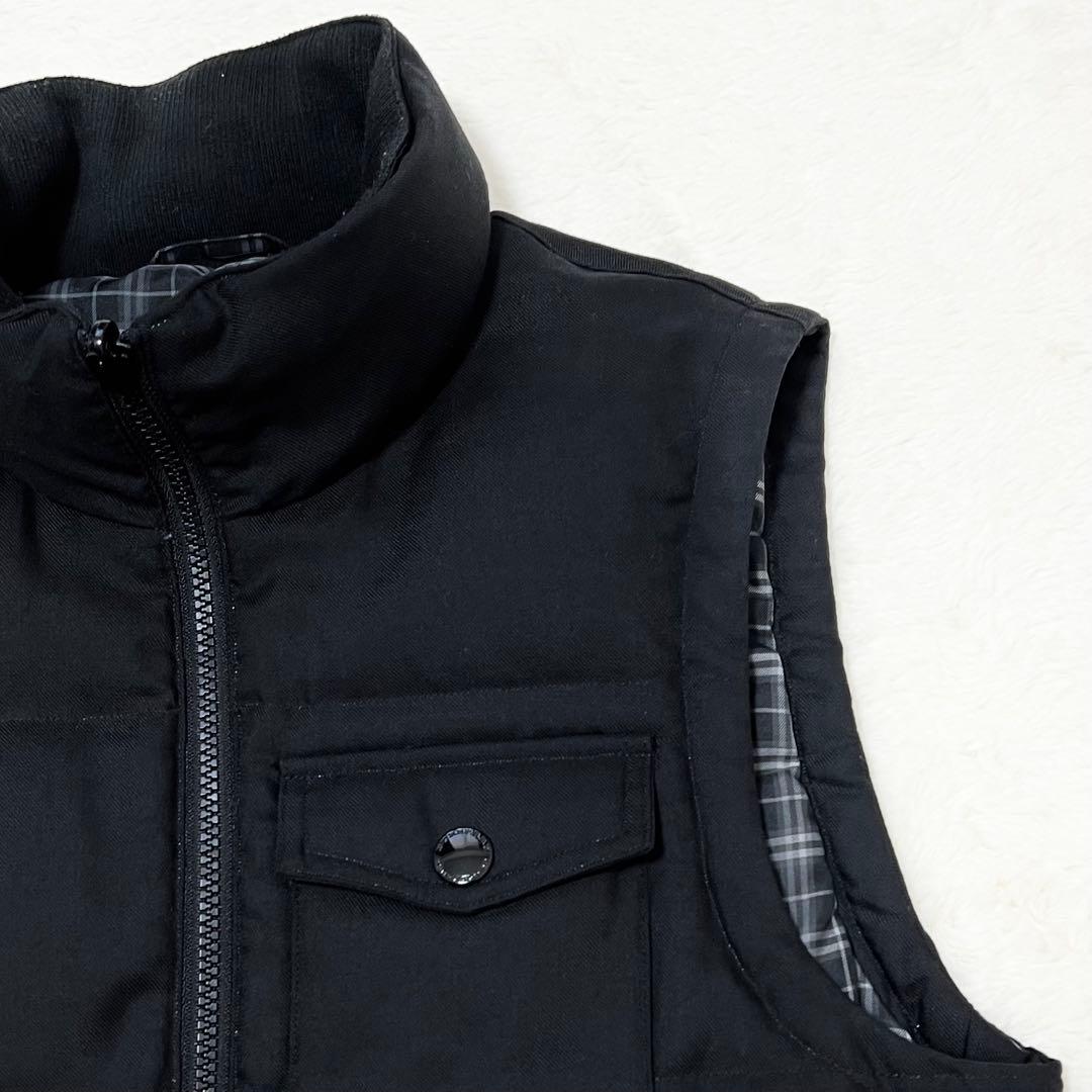 【入手困難】バーバリー ブラックレーベル✨️ホワイトグースダウン　ダウンベスト　黒