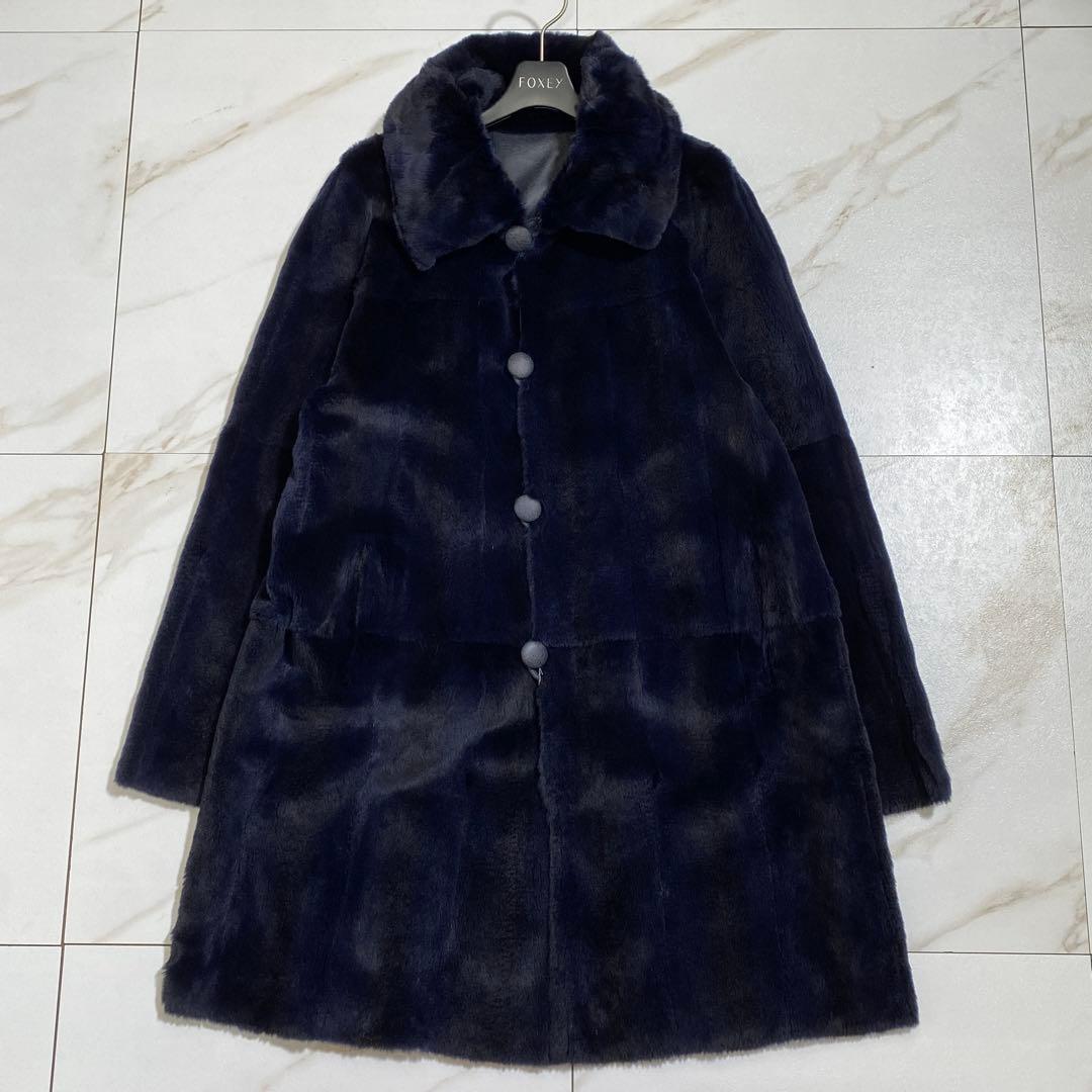 希少♡KBfur 羊革 染色ウィーゼルファー リアルムートンコート 高級毛皮