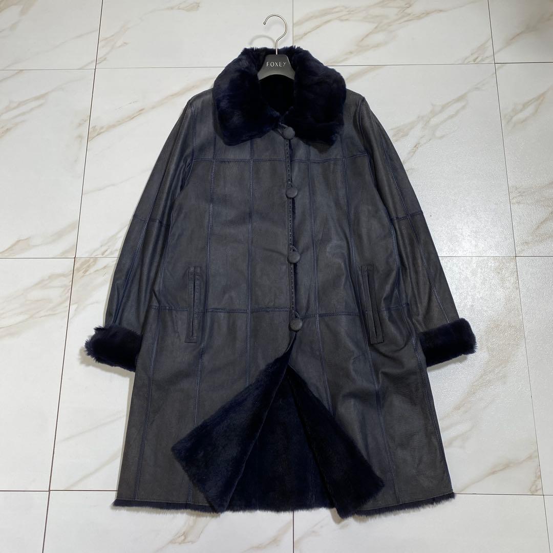希少♡KBfur 羊革 染色ウィーゼルファー リアルムートンコート 高級毛皮