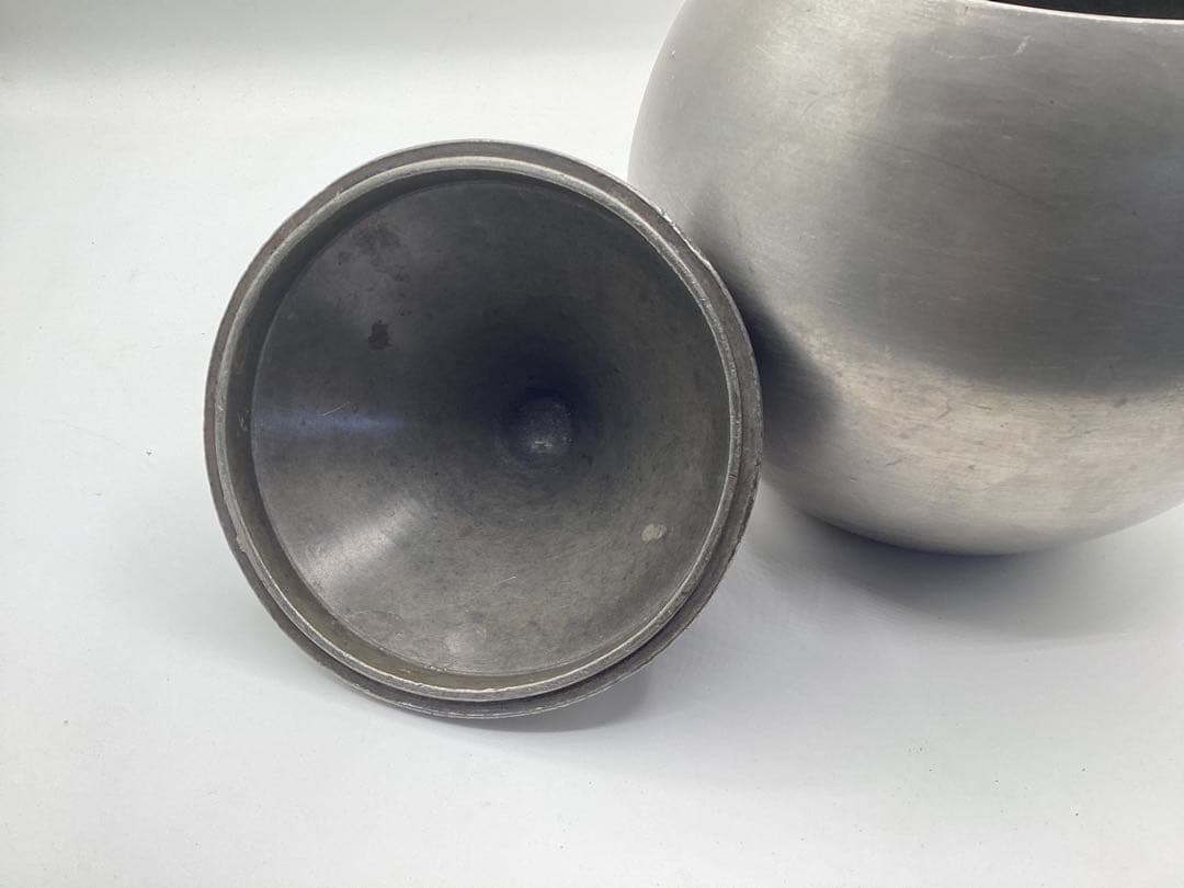 古錫　京錫源　茶入　お茶