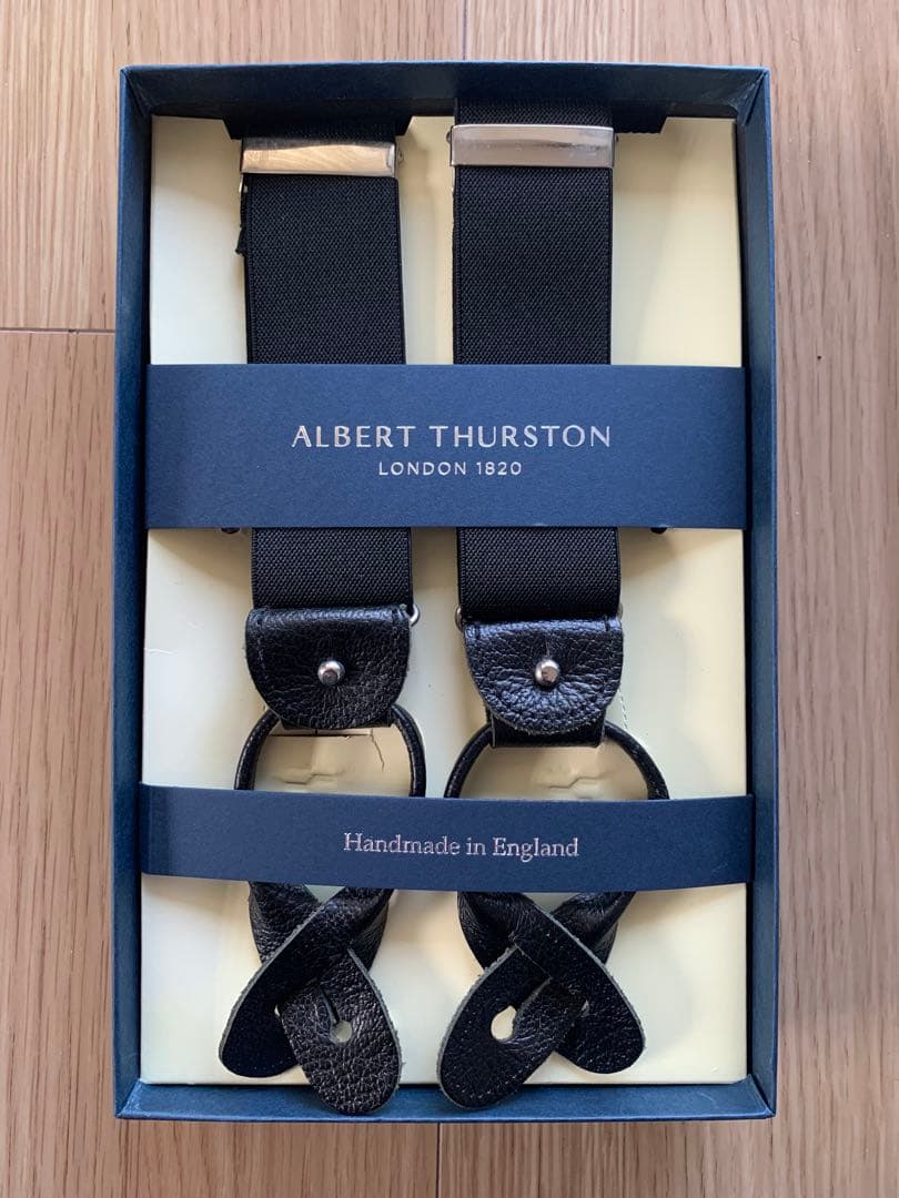 【新品未使用】 THURSTON ハンドメイド サスペンダー 黒