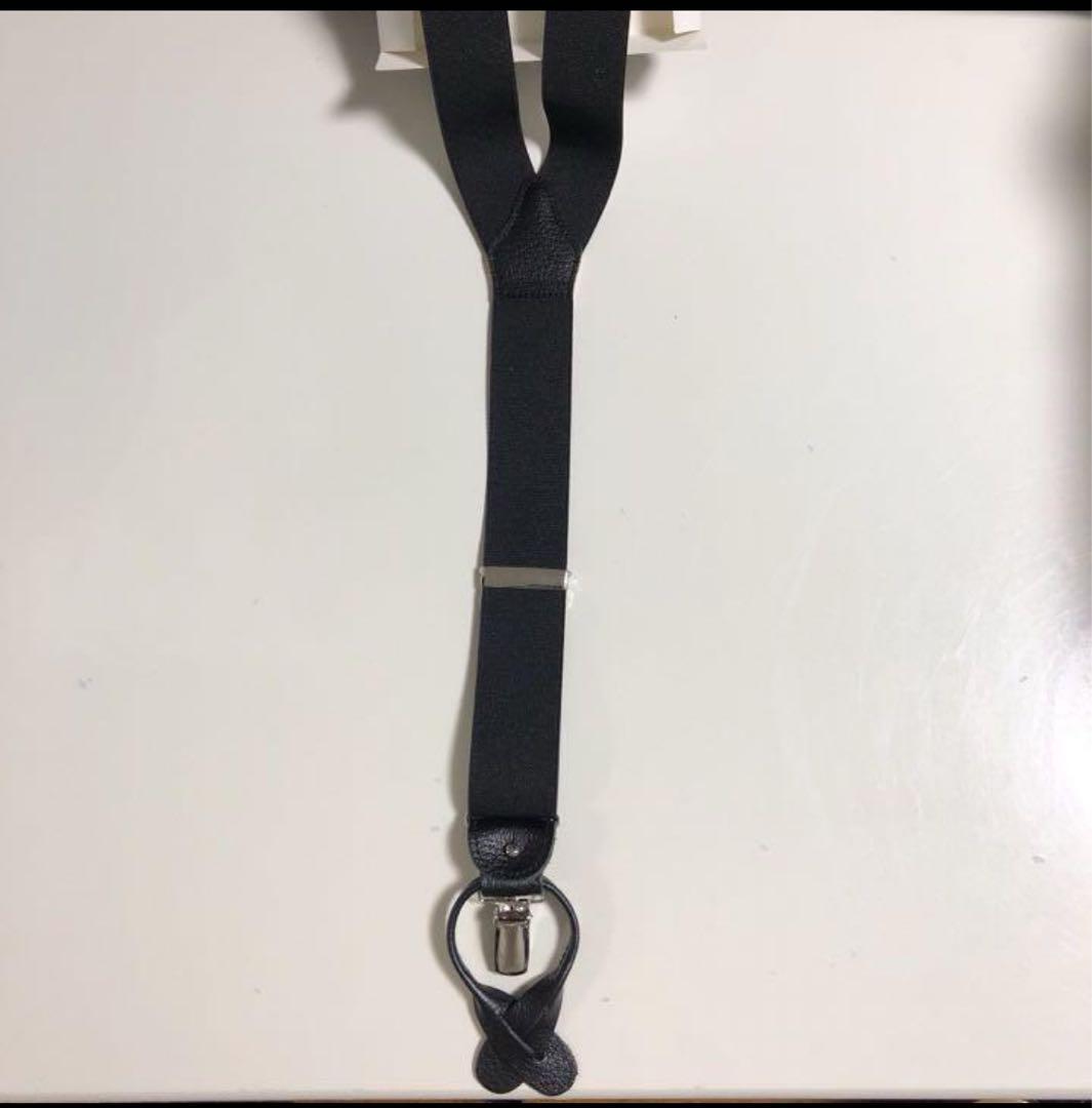 【新品未使用】 THURSTON ハンドメイド サスペンダー 黒