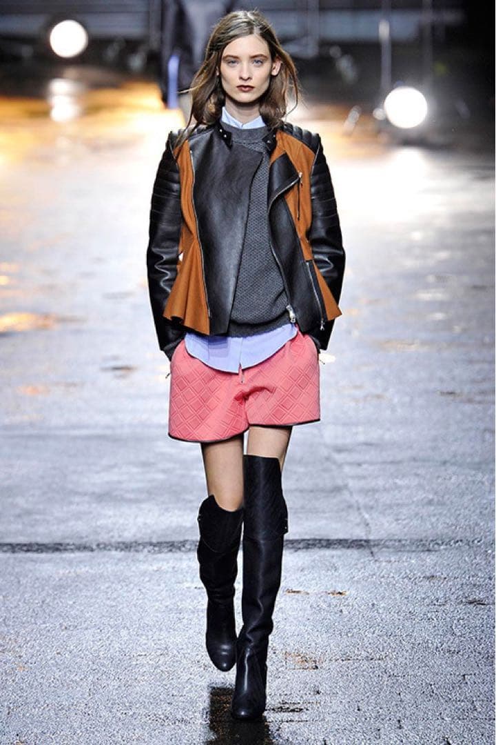 ☆美品 フィリップリム レザー ウール 切替 シングル ライダース ジャケット