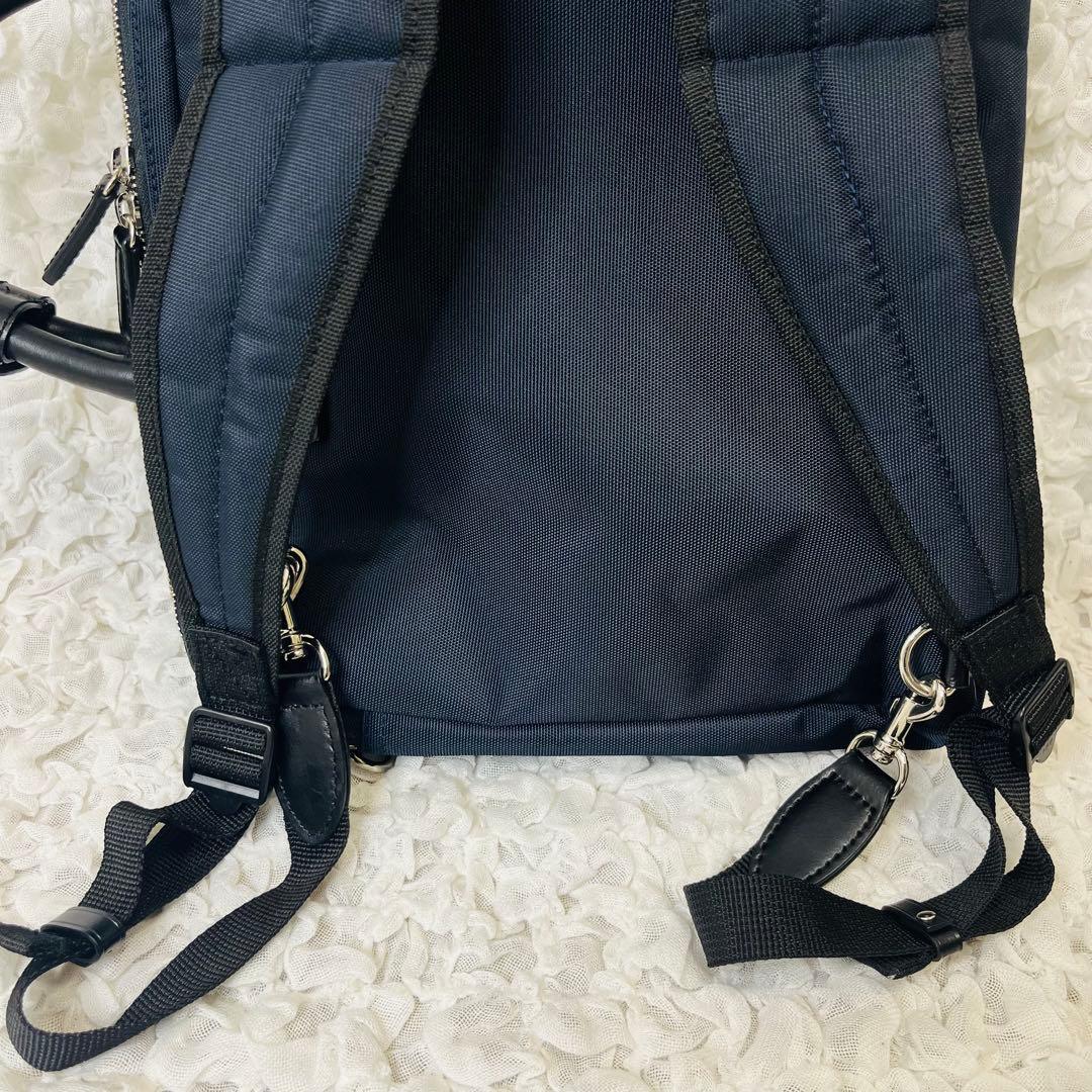 ユナイテッドアローズ グリーンレーベル レザービジネスバッグ黒リュック紺3way