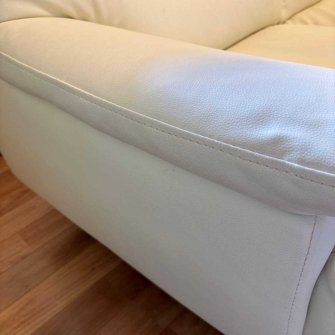 ニトリ　Nシールド　2人用ソファ　アイボリー　合皮