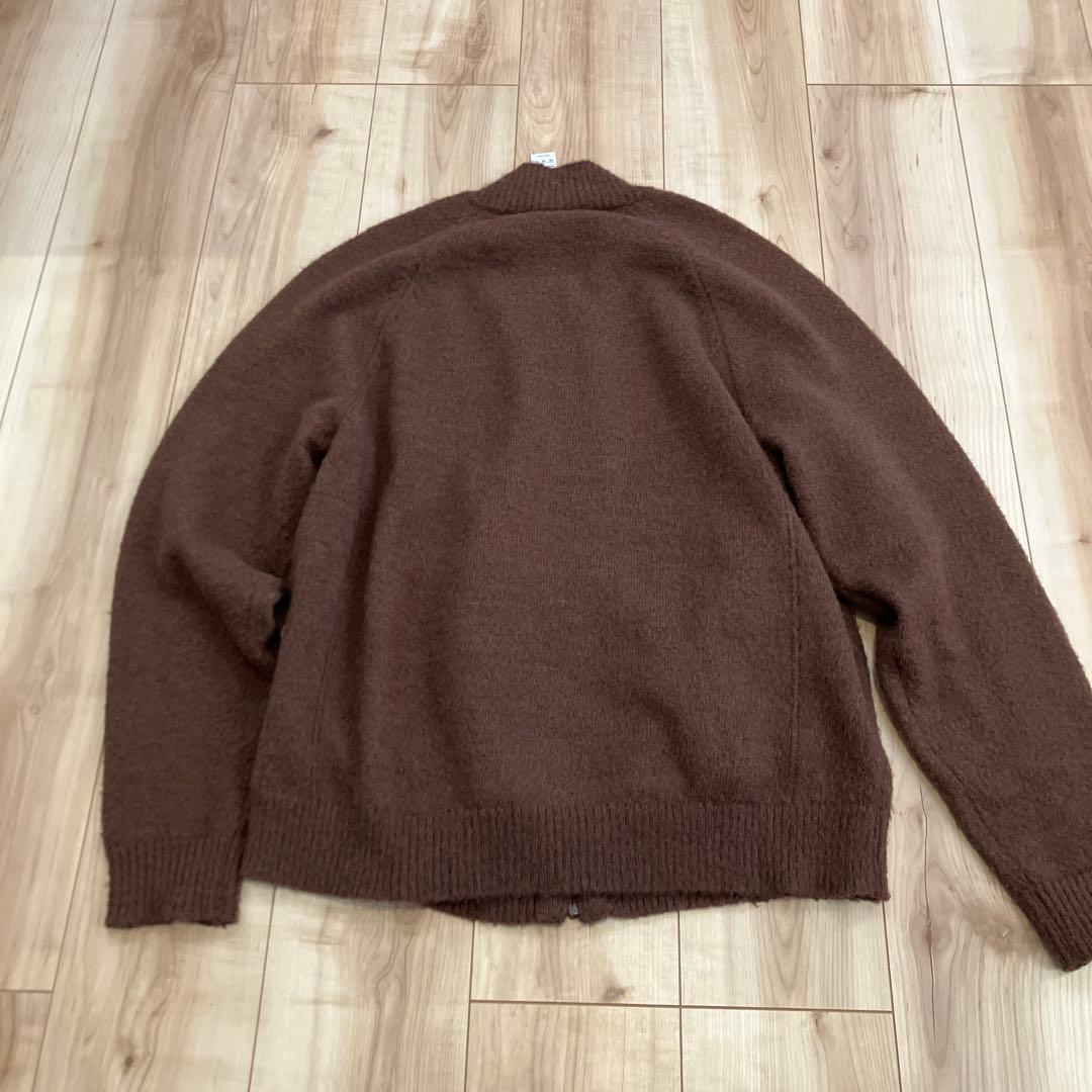 adidas SSTトラックトップ ニットブラウン ジップアップジャージ