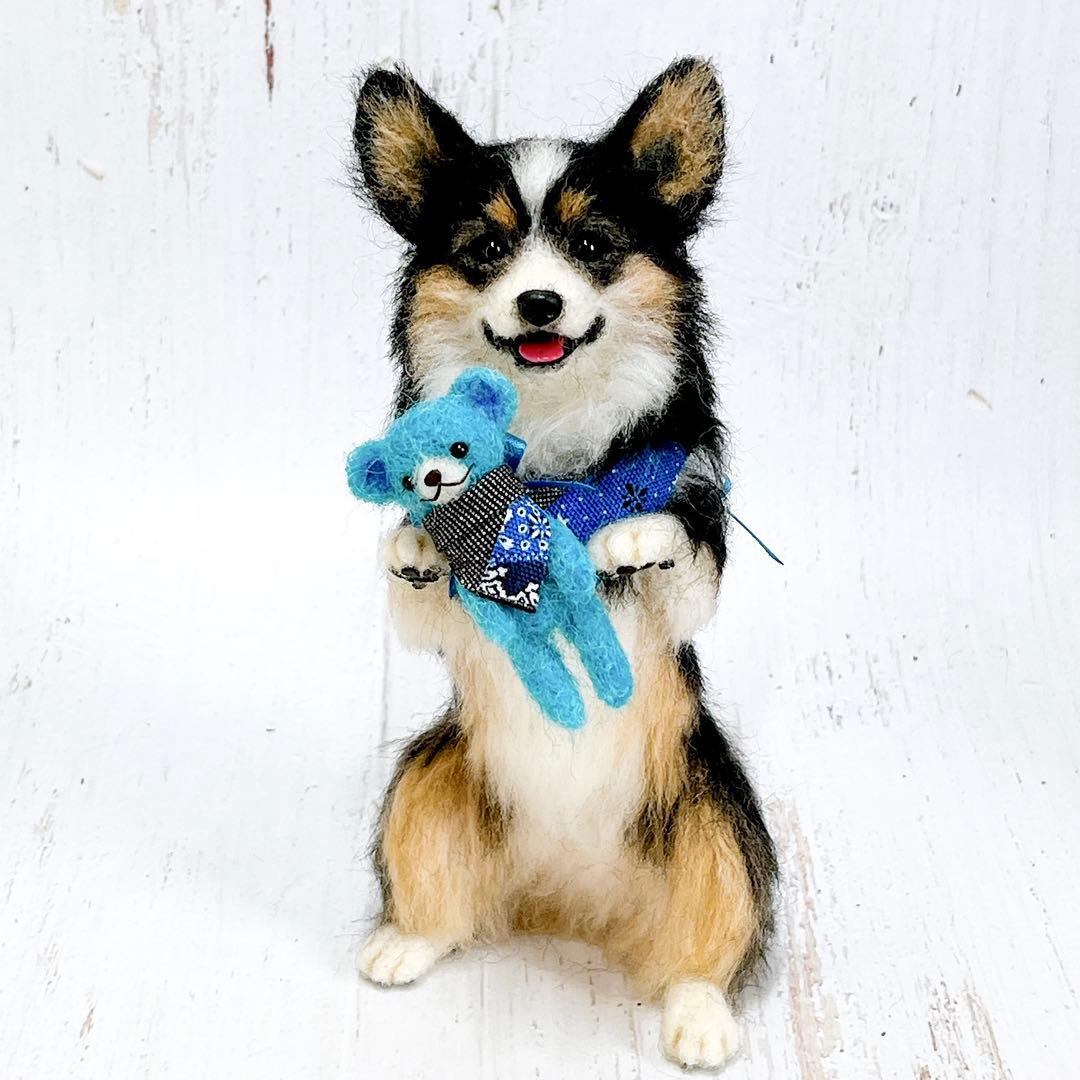 ペンちゃん☆プロフ読んでね(*´ω｀*) 羊毛フェルト 犬 コーギーちゃん
