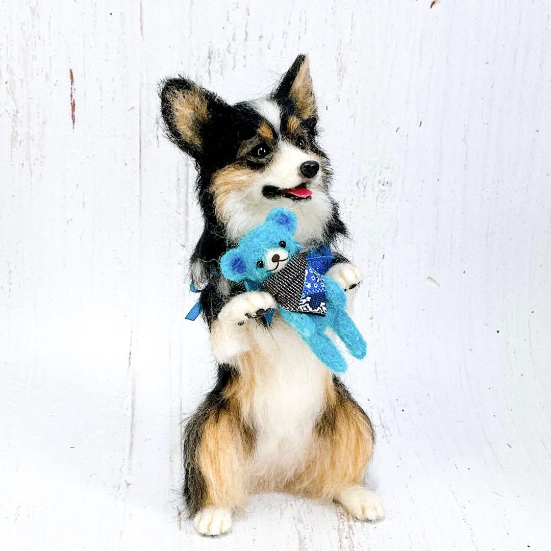 ペンちゃん☆プロフ読んでね(*´ω｀*) 羊毛フェルト 犬 コーギーちゃん