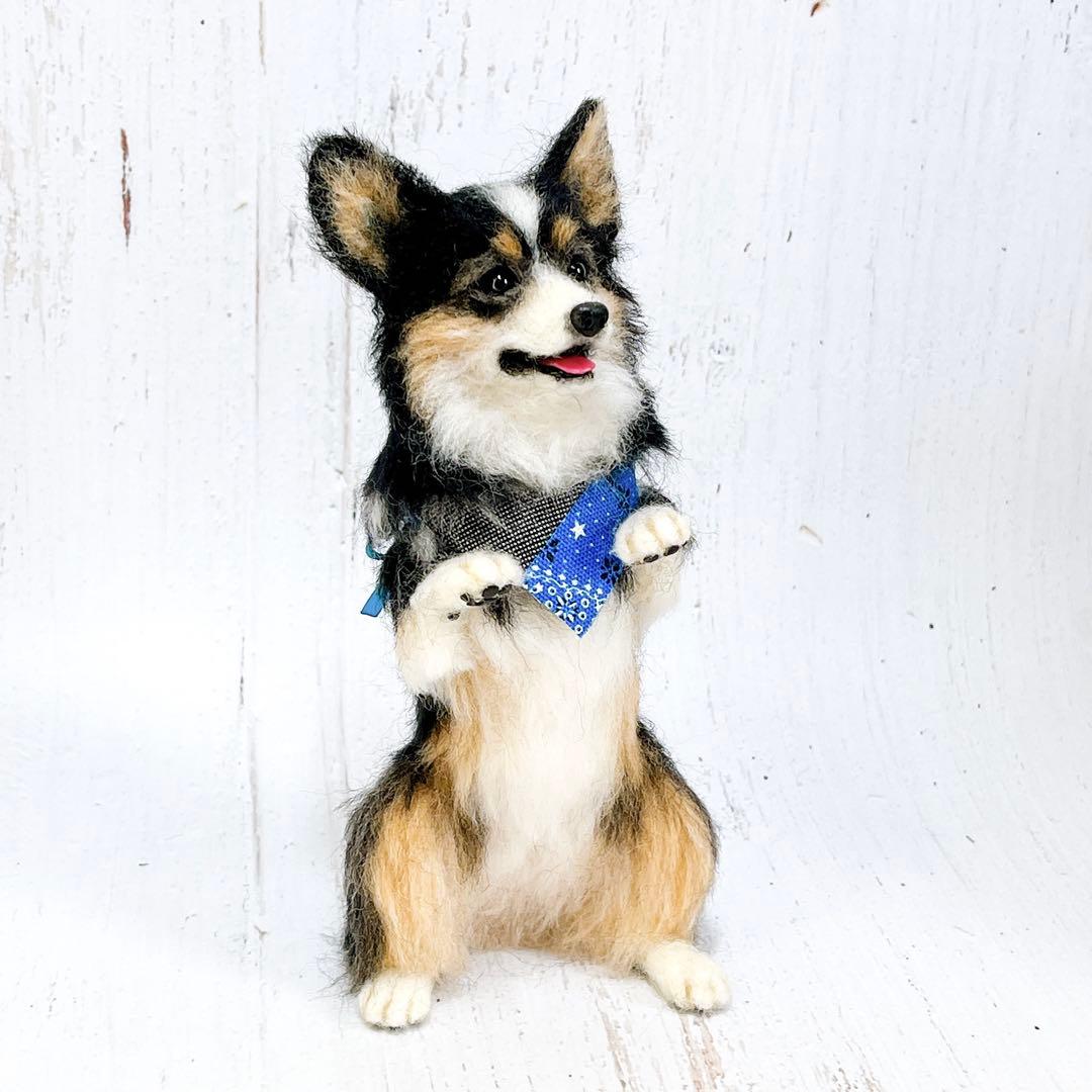 ペンちゃん☆プロフ読んでね(*´ω｀*) 羊毛フェルト 犬 コーギーちゃん