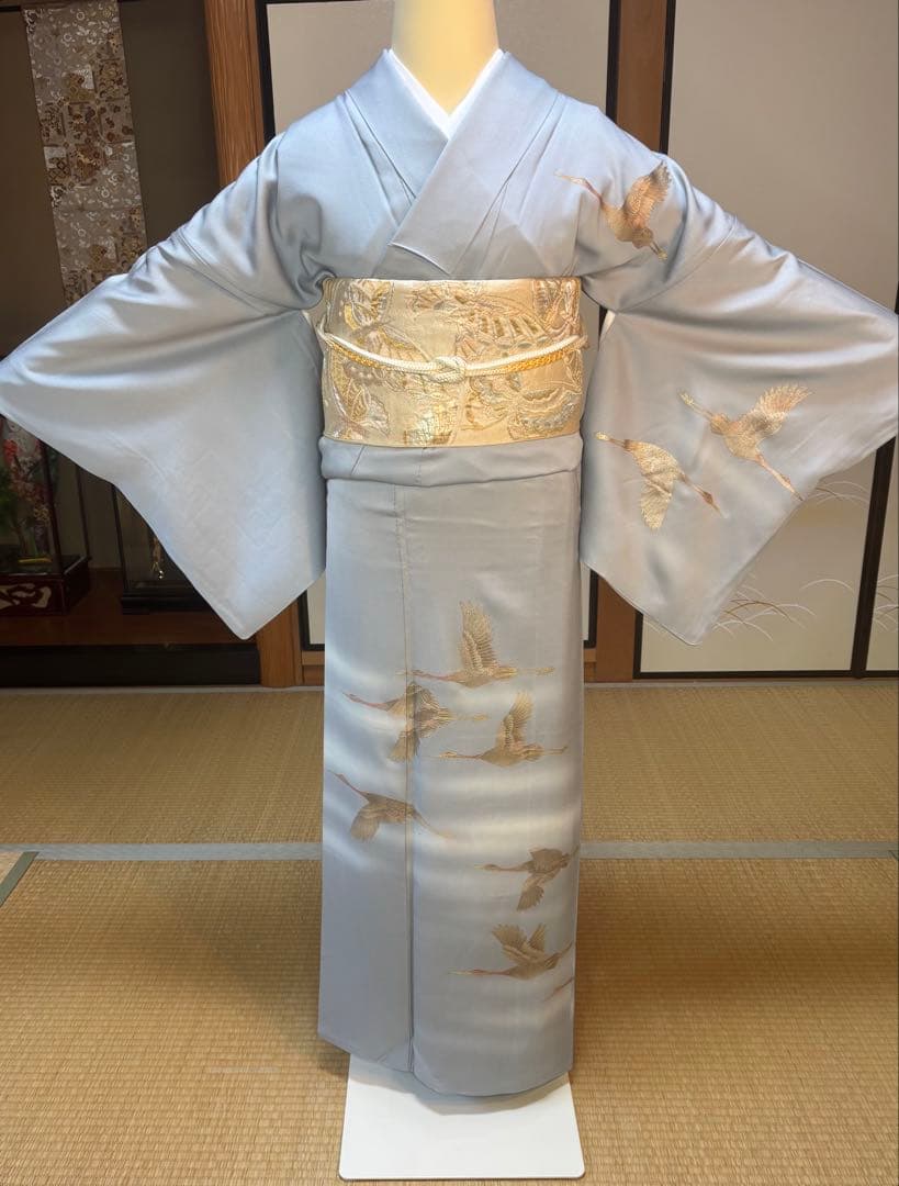 正絹訪問着　袋帯　２点セット