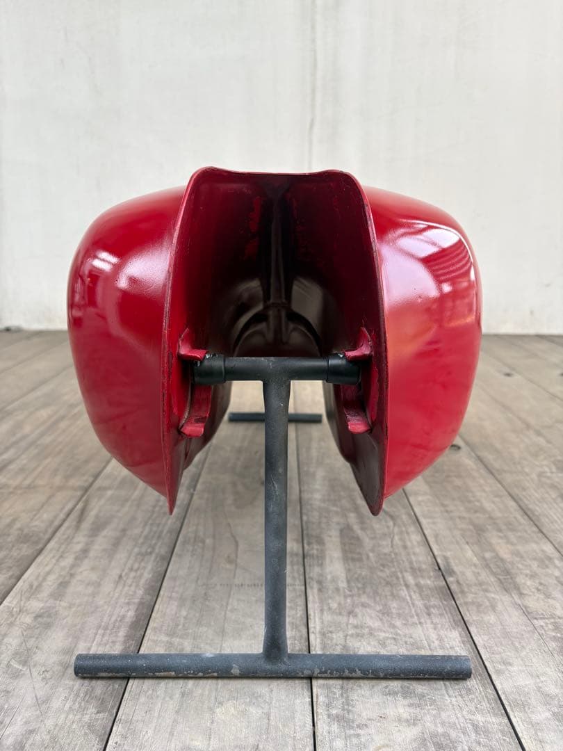 SR400 タンク　レッド&ホワイトステッカー　自家塗装