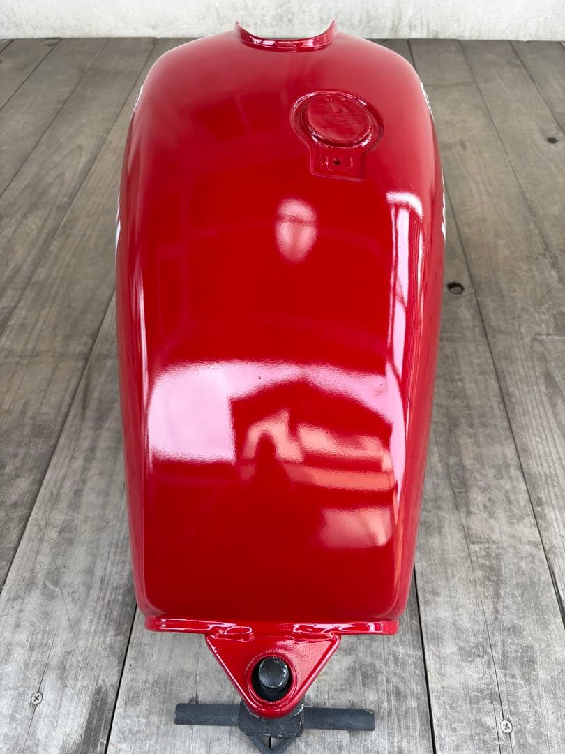 SR400 タンク　レッド&ホワイトステッカー　自家塗装