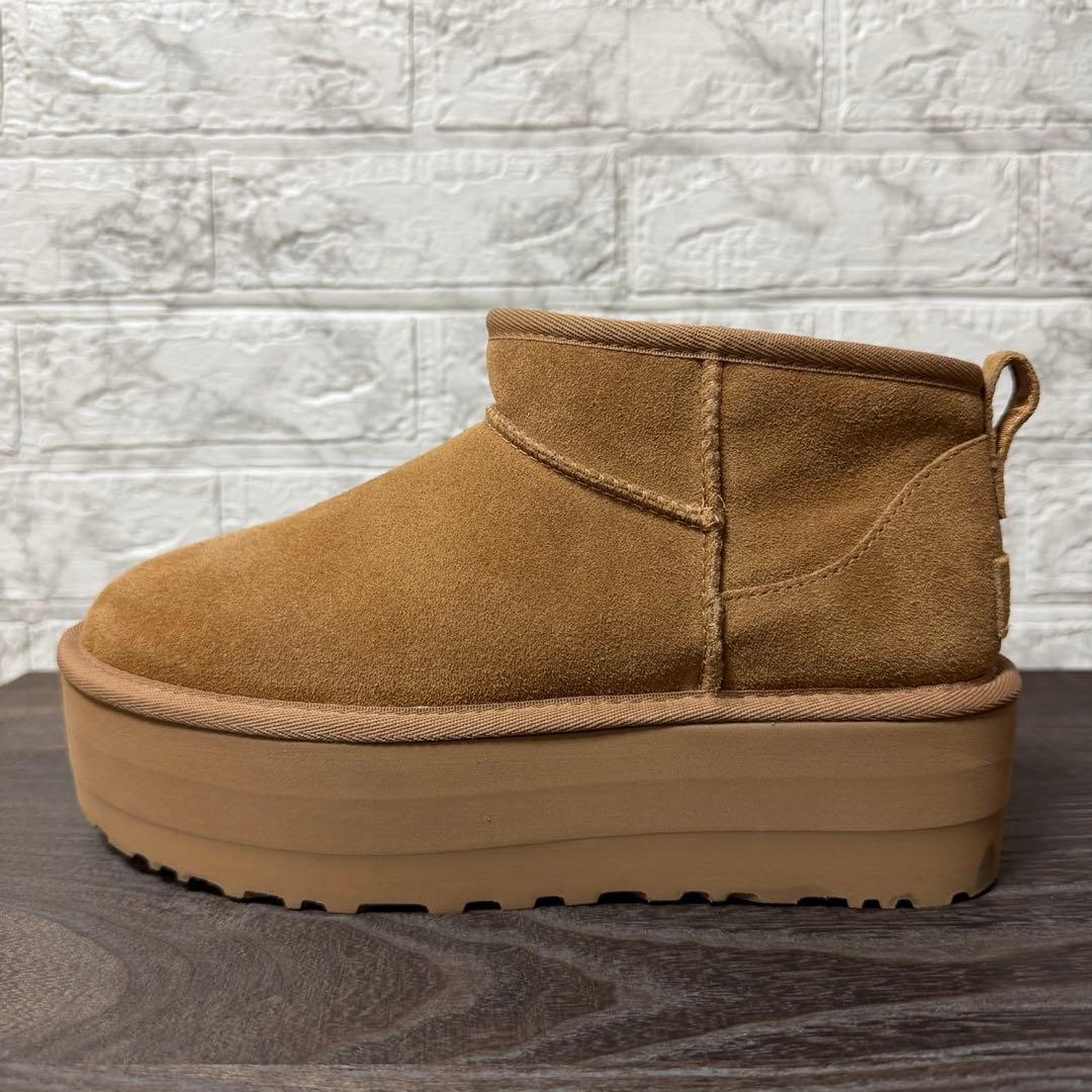 UGG クラシックウルトラミニ プラットフォーム 25cm チェスナット