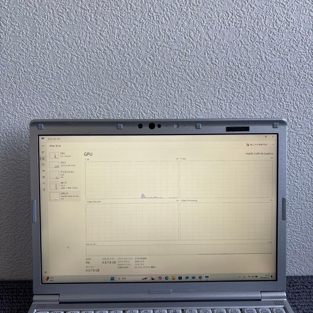 Panasonic CF-SV1 i7-1165G7 メモリ16GB 顔認証