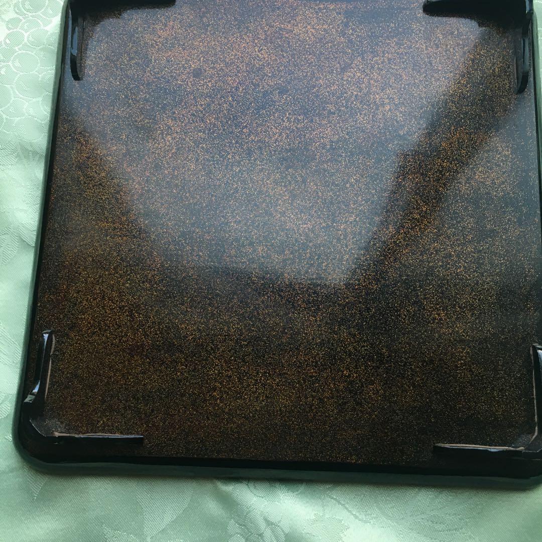 逸品　極上春の七草蒔絵　四方脚付膳　蓋付碗セット　B