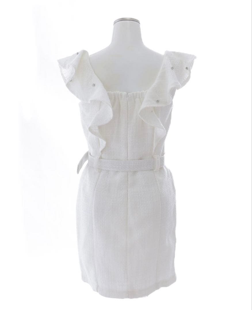 Jewels ビジューラメツイードフリルドレス