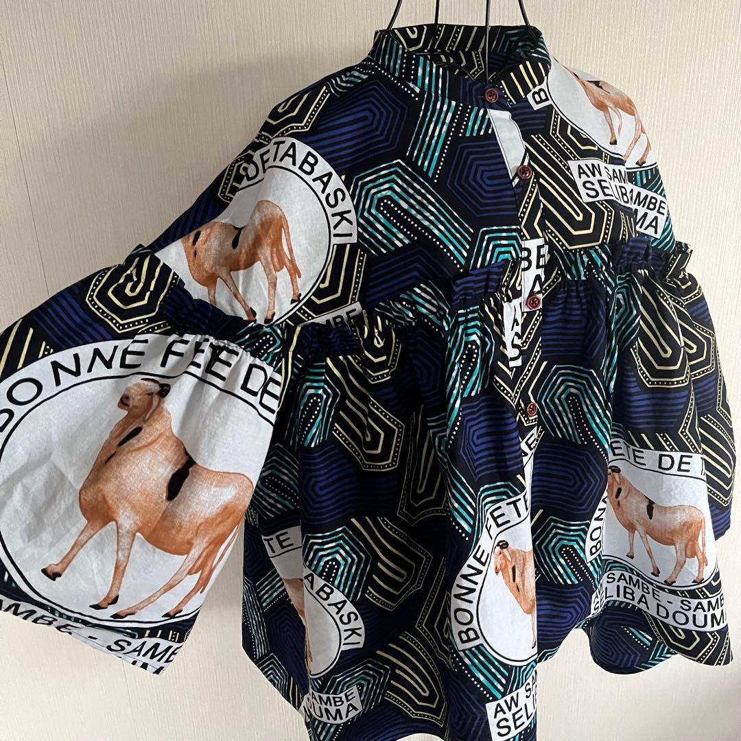 アフリカ布　アフリカンプリント　アフリカンチュニック