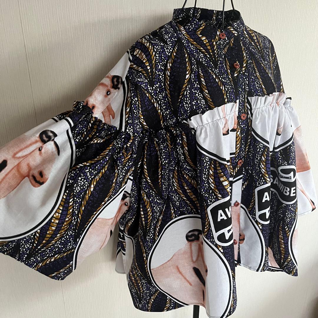 アフリカ布　アフリカンプリント　アフリカンチュニック