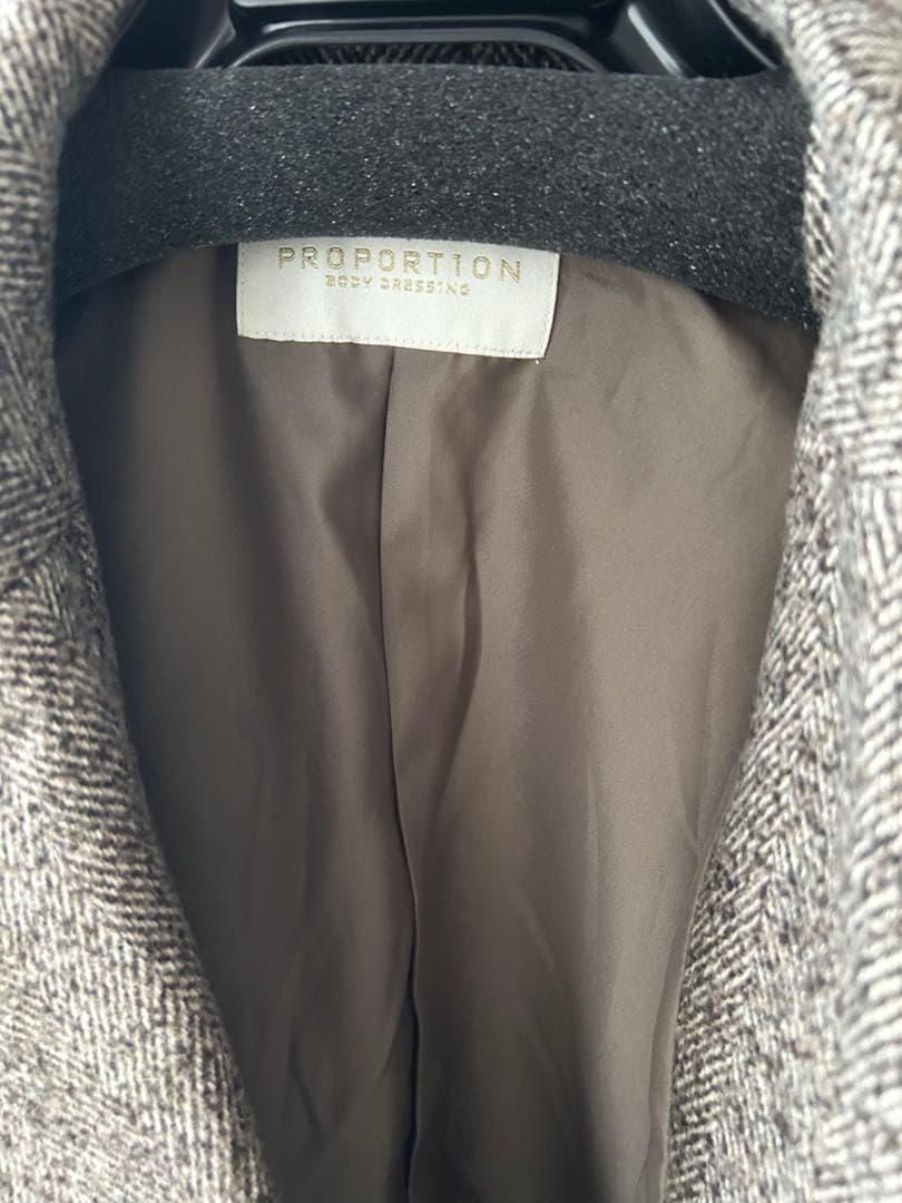 起毛ツイード素材PROPORTIONツイードジャケット