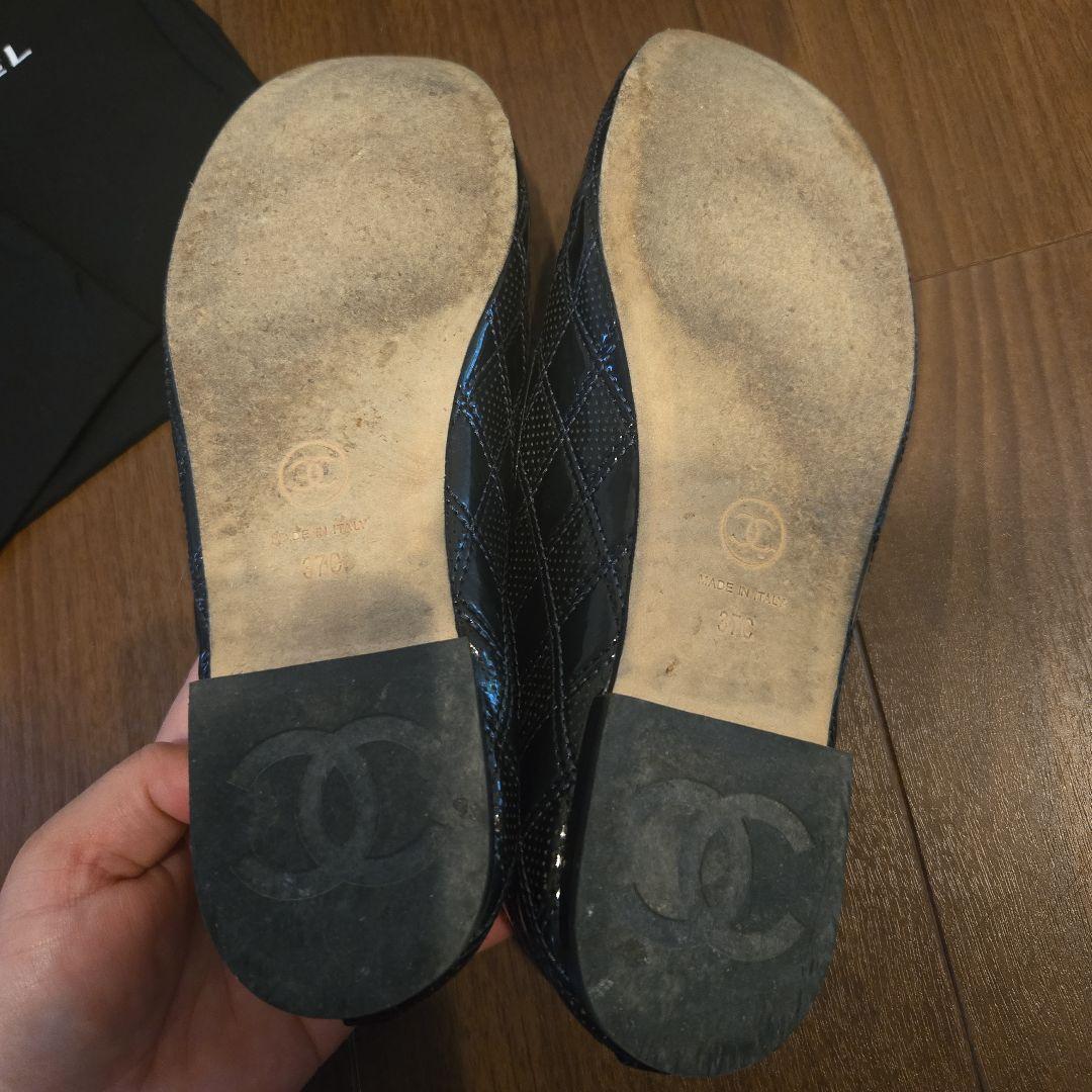 限定最終SALE♪シャネルエナメルキルティングオペラシューズ★美品