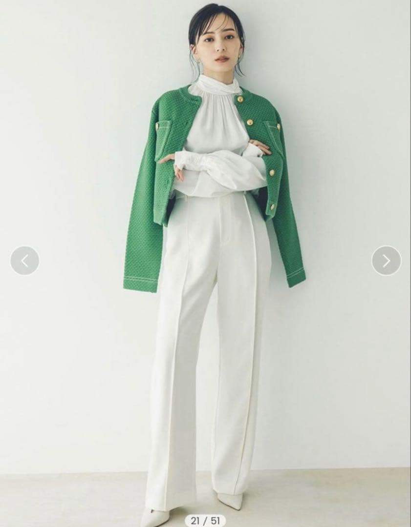 ダブルサテンストレートパンツ　anuans