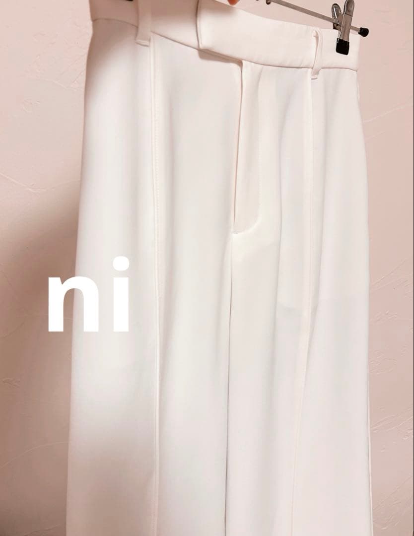 ダブルサテンストレートパンツ　anuans