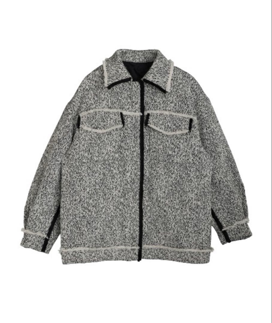ジャケット・アウター 2025 OTONA MUSE FRINGE TWEED OVER JACKET