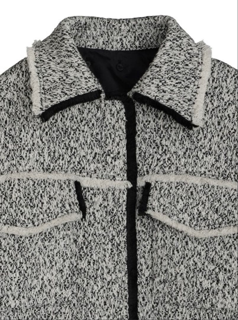 ジャケット・アウター 2025 OTONA MUSE FRINGE TWEED OVER JACKET